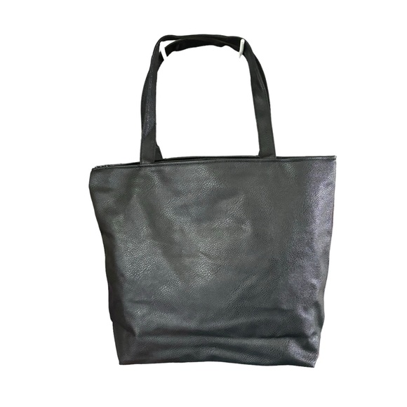 Scrunched Pleat Faux Leather Fashion Tote Bag - Picture 4 of 7